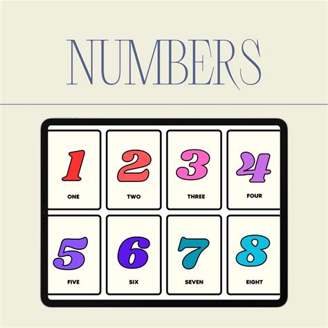 Numbers Flash Cards Preschool Counting Flash Cards Count And Etsy