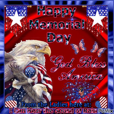 Animated God Bless America  Happy Memorial Day Pictures Photos