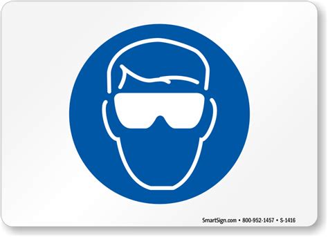 wear safety glasses signs and more