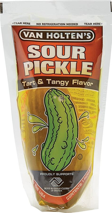 Van Holtens Pickle In A Pouch Jumbo Sour Pickles Individually