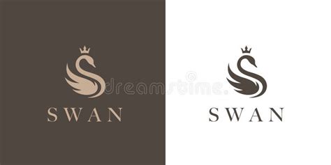 Swan Logo Icon Vector Illustration Design Templateelegant Flying Swan