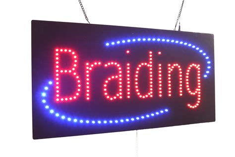 Buy Braiding Sign Topking Signage Led Neon Open Store Window Shop