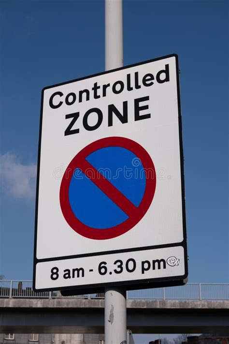A Controlled Zone Cpz Sign With Time Restrictions On A Public Highway