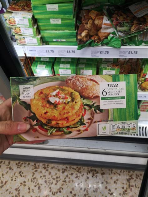 Tesco 6 Vegan Vegetable Burgers 340g Vegan Food Uk