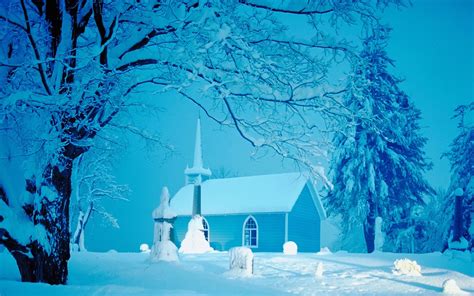 Winter Church Desktop Wallpapers 1440x900