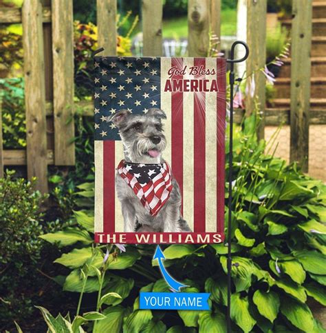Personalized Golden Retriever God Bless America Double Sided Garden
