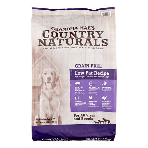 Each recipe includes its related aafco nutrient profile when available on the product's official webpage: Grandma Mae's Country Naturals Grain-Free Low Fat Recipe Dry Dog Food, 14 Lb - Walmart.com ...