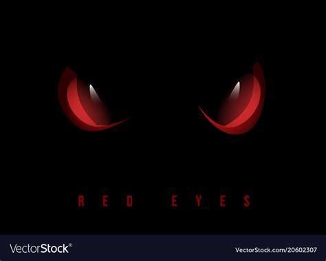 Red Evil Eyes On Black Background Royalty Free Vector Image