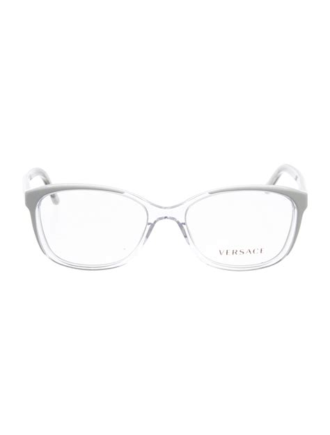 versace clear logo eyeglasses accessories ves33307 the realreal