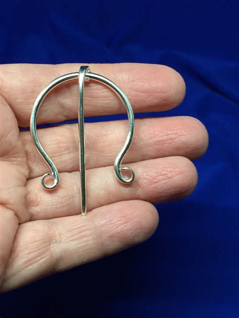 Simple Penannular Pin Silver Shawl Brooch Shawl Pin Cloak Etsy Australia