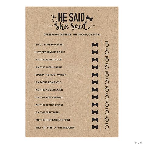 He Said She Said Bridal Shower Game Eucalyptus Bride Or Groom Hen Party Games Instant Download