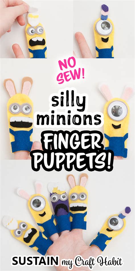 Minion Craft Super Silly Finger Puppets Sustain My Craft Habit