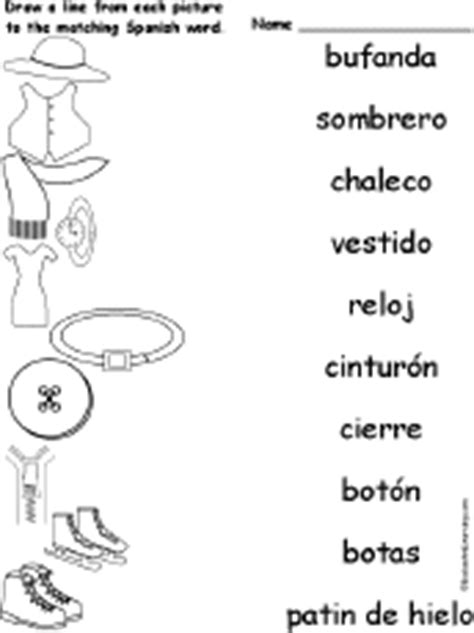 In addition, pregnant women receive baby clothes, free maternity care and care for their newborns during the first months of life. Clothes #2 - Match the Spanish Words to the Pictures ...