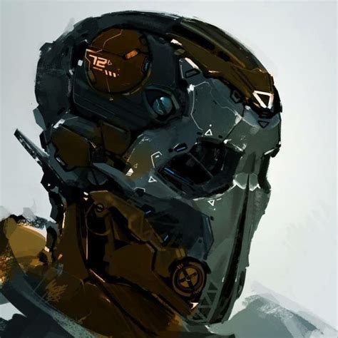 Robot Head Helmet Concept Sci Fi Concept Art Armor Concept