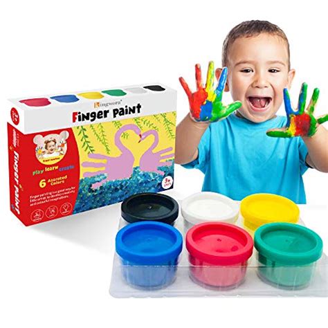 Lasten Washable Finger Paint Set For Kids Toddlers Non Toxic Eco