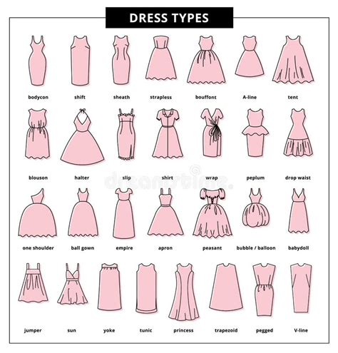 Dress Types Stock Illustrations 1269 Dress Types Stock Illustrations