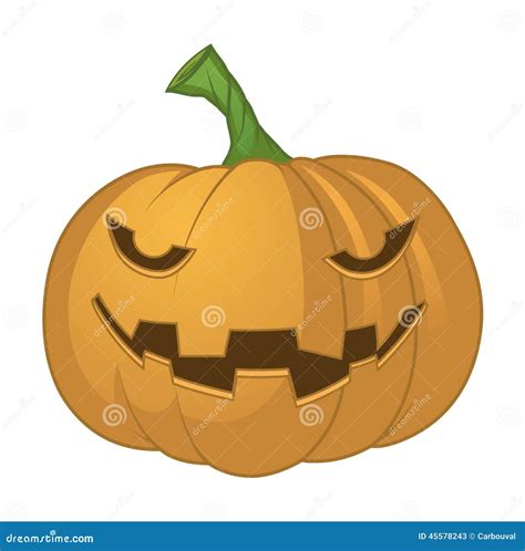 Sniden Halloween Pumpa Stock Illustrationer Illustration Av Framsida
