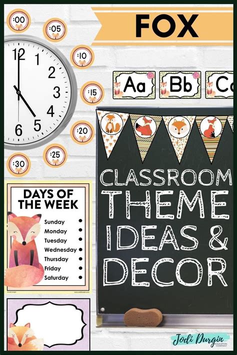 Fox Classroom Theme Decor Ideas For Elementary Teachers Back To School Set Up Organization Fox