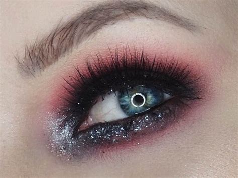 Red And Black Glitter Smokey Eye Ccw Unconventionalmakeup