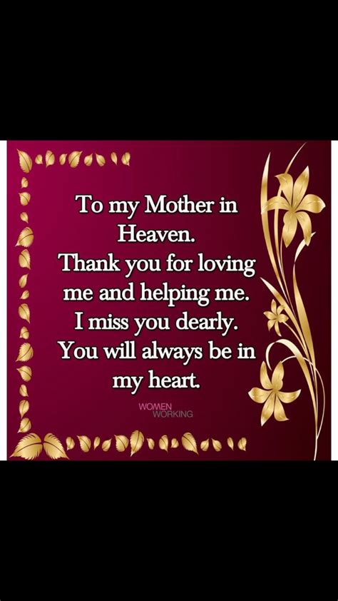 Missing My Mom In Heaven Quotes ShortQuotes Cc