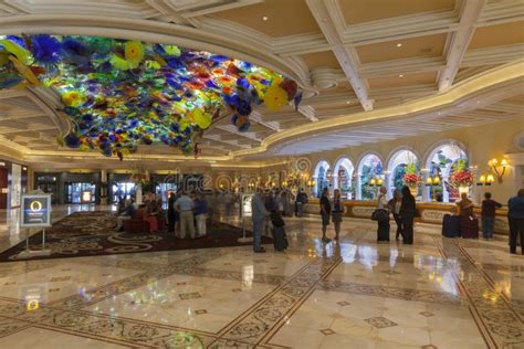 Bellagio Hotel Lobby In Las Vegas Nv On March 13 2013 Editorial Photo