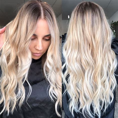 instagram kaitlinjadehairartistry blonde balayage long hair cool girl hair ️ lived in hair