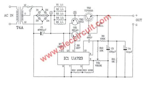 Circuit diagram and working explanation. 0-30V Variable Power Supply circuit Diagram at 3A - ElecCircuit.com (With images) | Circuit ...