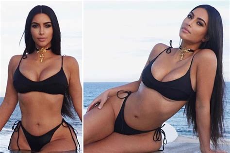 Kim Kardashian Looks Stunning In A Black Bikini On Heavenly Mexican