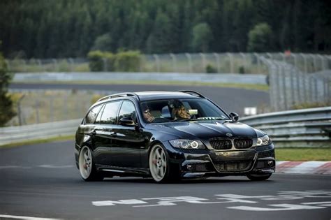 bmw e91 touring black in action at the ring e91 touring autos und motorräder autos