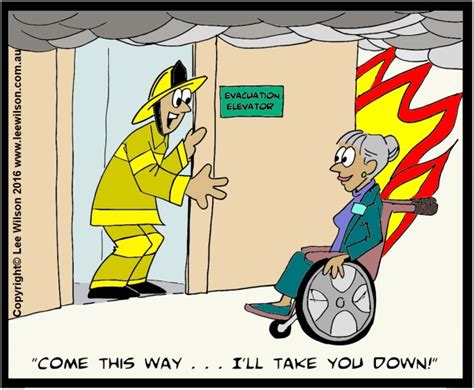 Evacuation And Emergency Management Cartoons Disability Access