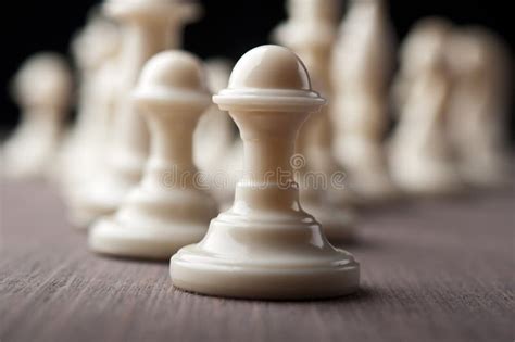 White Chess Pawns Stock Photo Image Of Army Pieces 28820454