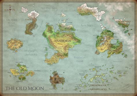 Old Moon World Map Commission Wonderdraft
