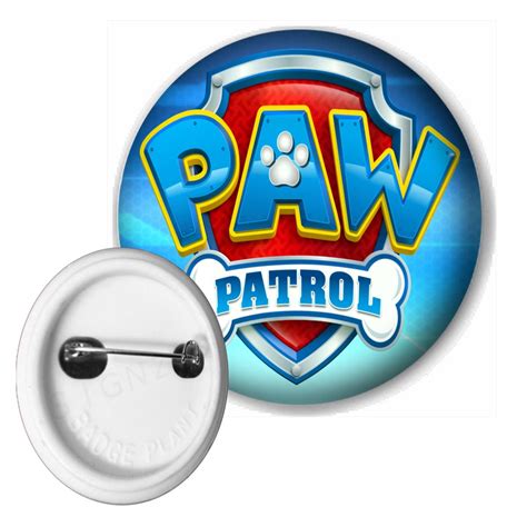 Paw Patrol Button Pin Badge 50mm Paw Patrol Pin Badges