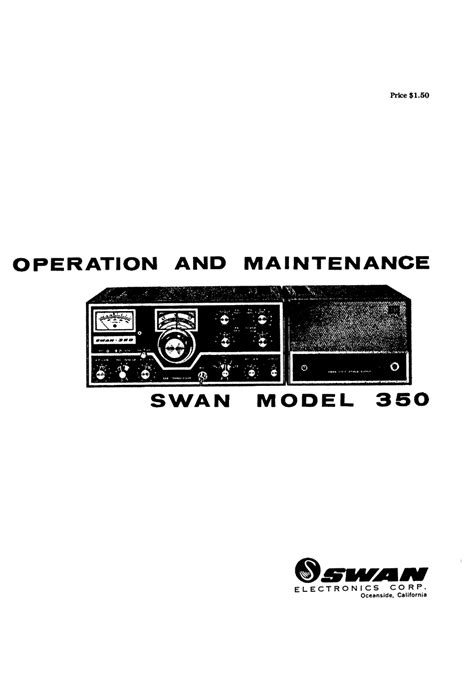 Swann 350 Series Operation And Maintenance Pdf Download Manualslib