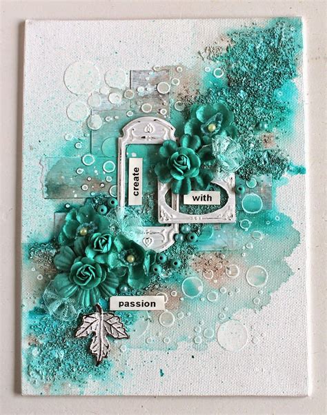 March Challenge 28 Moodboard With A Twist Mixed Media Art Canvas