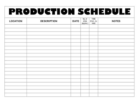 The objective of mrp is to translate those schedules into purchasing and production orders for the entire facility. Production schedule template mvid