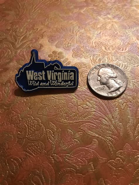 Vintage Lapel Pin West Virginia Lapel Pin Souvenir Pin West Virginia