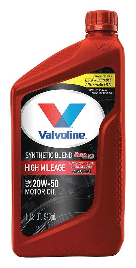 Valvoline Synthetic Blend Engine Oil 1 Qt 20w 50 For Use With