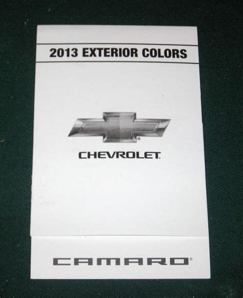 1980 Camaro Color Chart