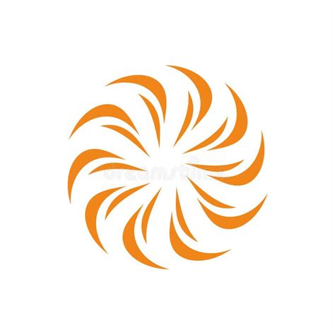 Set Of Sunburst Yellow Orange Sun Vector Icon Logo Illustrations Stock