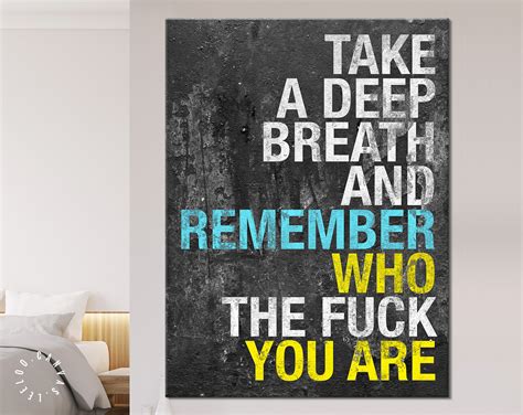 Remember Who You Are Canvas Print Take A Deep Breath And Etsy