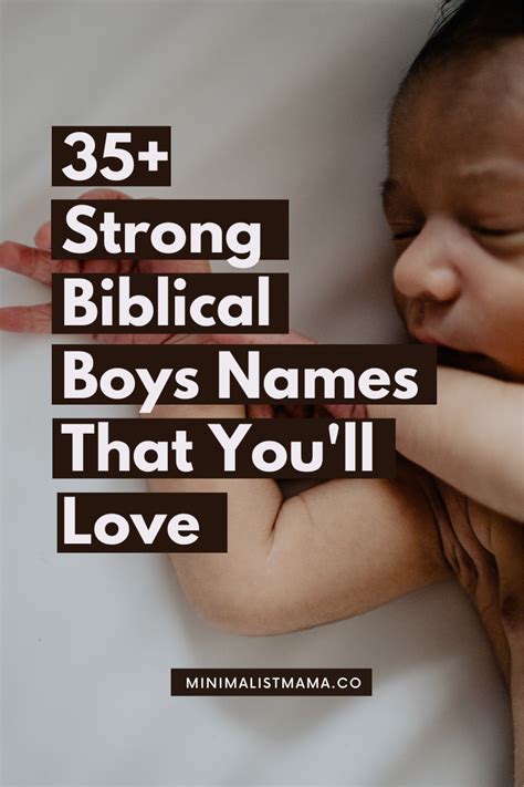 65 Unique Biblical Boy Names With Meanings Artofit