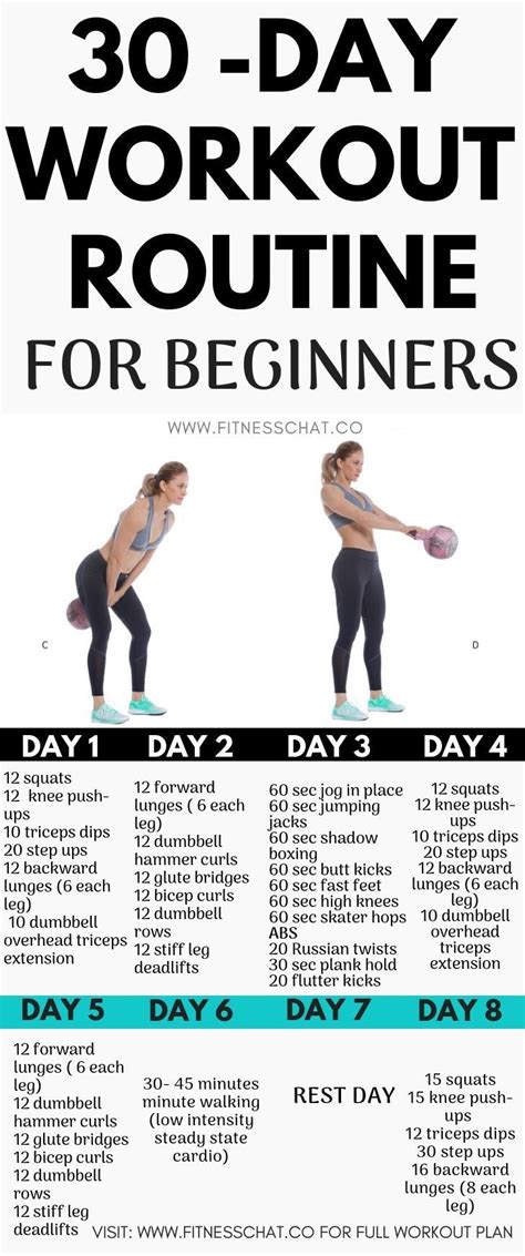 6 Day Full Body Strength Workout For Beginners For Beginner Fitness