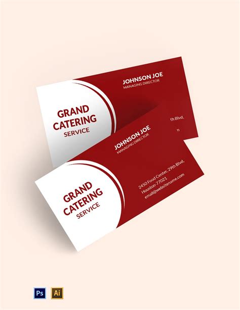 Catering Business Card Templates Design Free Download