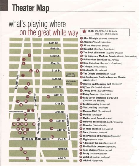 A Map Shows The Location Of Theater Locations