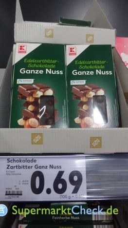 K Classic Edel Zartbitter Schokolade Ganze Nuss Preis Angebote