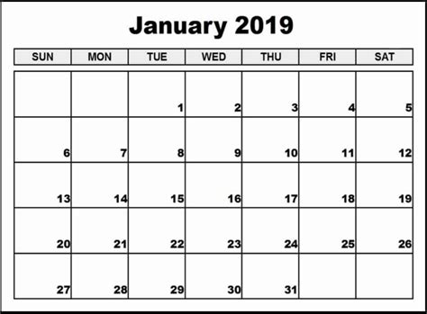 20 Printable January 2019 Calendar Free Download Printable Calendar