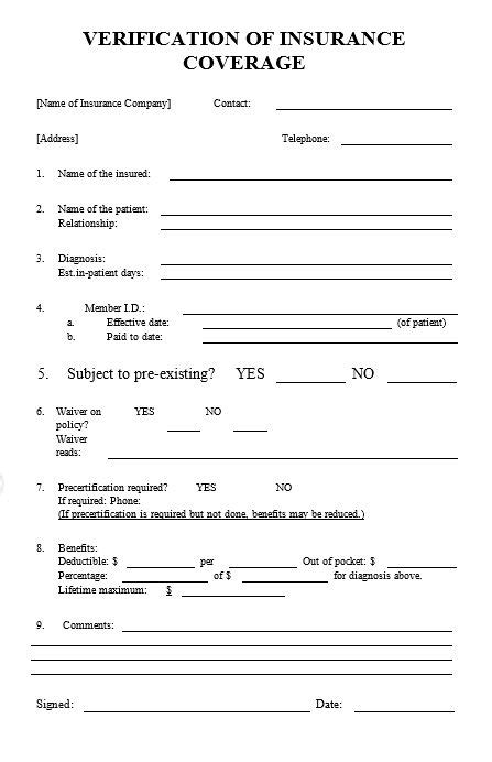 A guide to medicare enrollment. Medical Insurance Verification Form - templates free printable