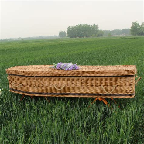 Wicker Coffin Green Funeral Funeral Casket
