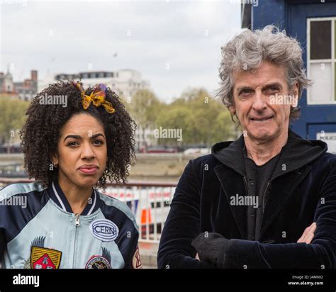 Peter Capaldi In Costume As Dr Who And Pearl Mackie As New Companion